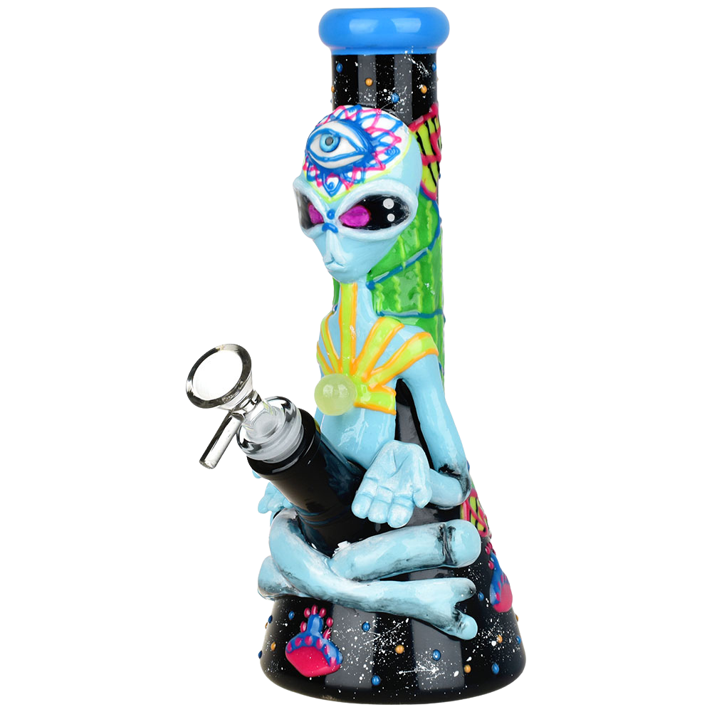 Pulsar Psychedelic Alien Beaker Bong | Front View