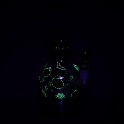 Pulsar Pumpkin Party Bubble Bong | Glow In The Dark Accents