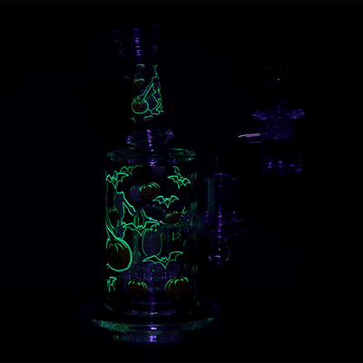 Pulsar Pumpkin Party Dab Rig Set | Glow In The Dark Accents