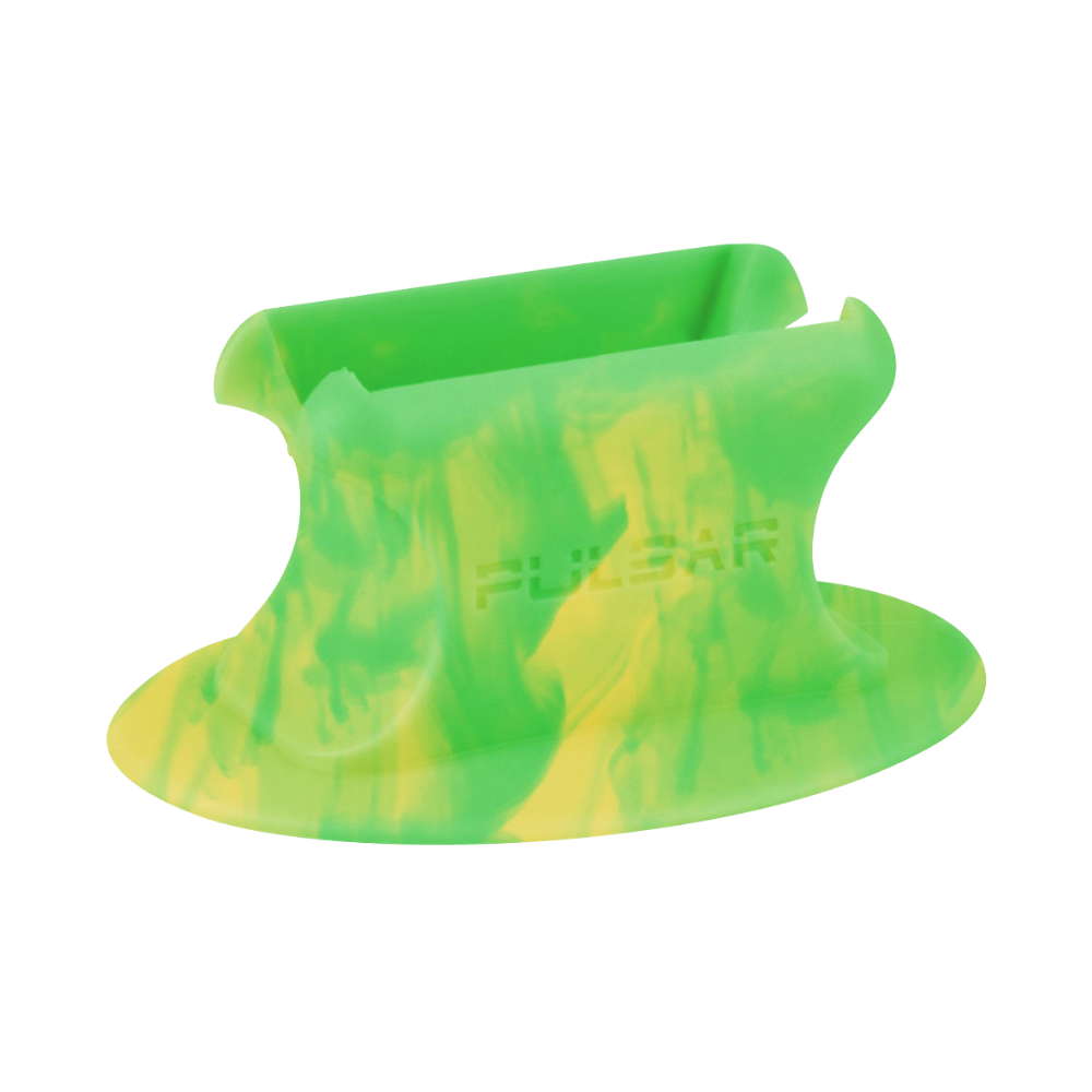 Pulsar RIP Series Silicone Dab Straw Stand | Green Yellow