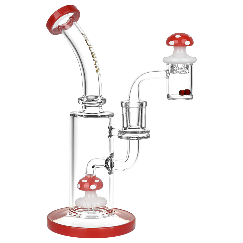 Pulsar Shroom Dab Rig Set | Red