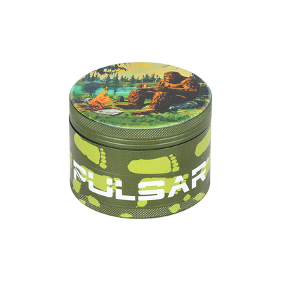 Pulsar Side Art Design Series Grinder | Bigfoot Camp | Solid Top