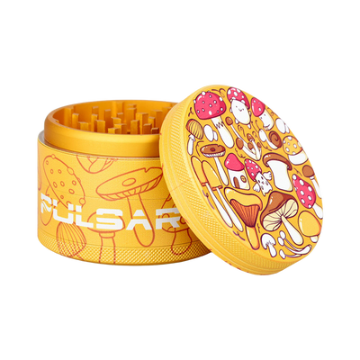 Pulsar Side Art Design Series Grinder | Mushroom Medley | Open View