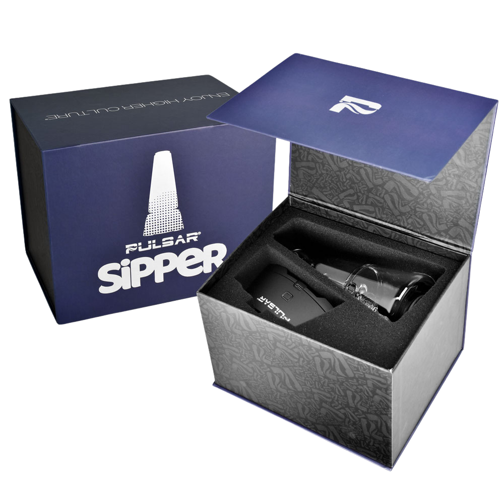 Pulsar Sipper Concentrate & 510 Cartridge Vaporizer | Bubbler Cup Edition | Packaging
