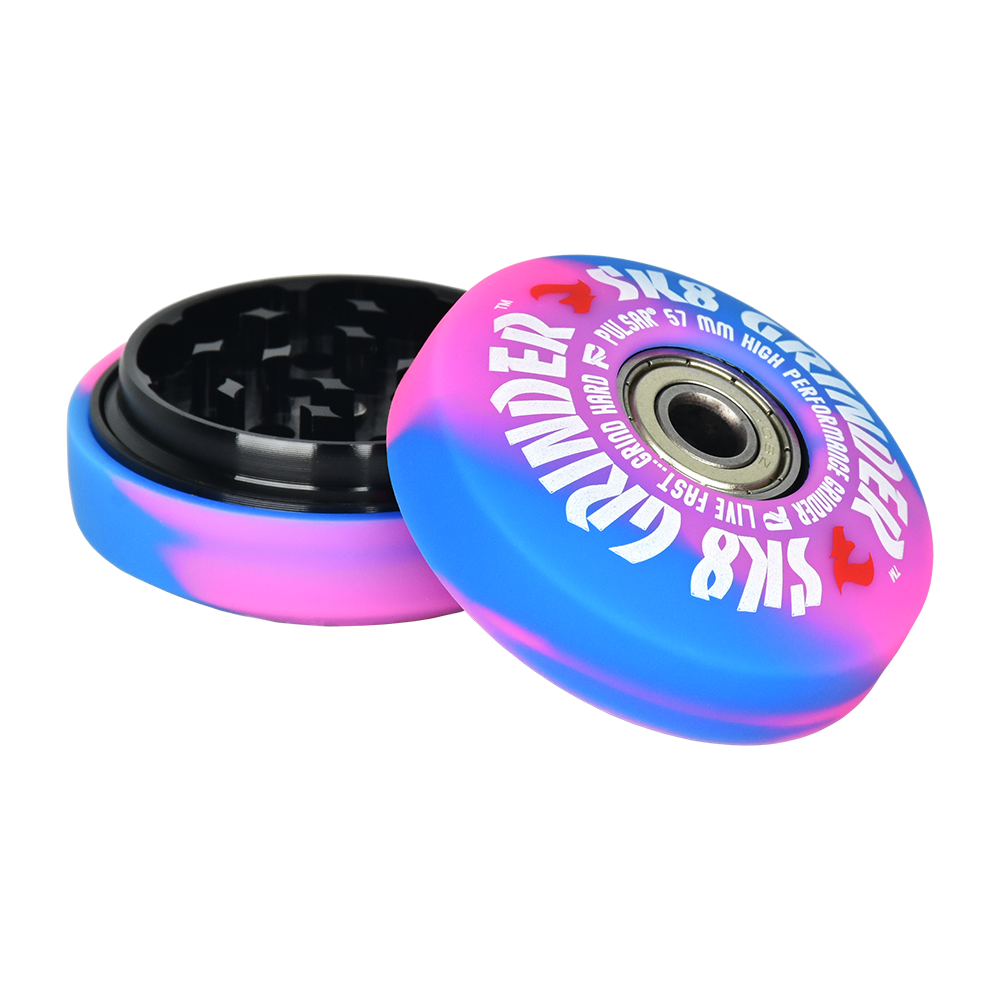 Pulsar SK8 Herb Grinder | UV Reactive Candy Kickflip | Open View