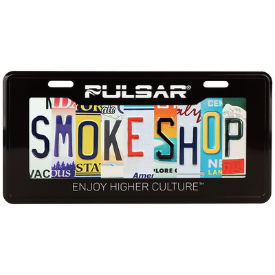 Pulsar Smoke Shop License Plate Tin Sign