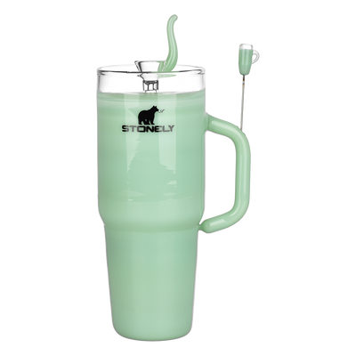 Pulsar Stonely Cup Bong | Green | Front View