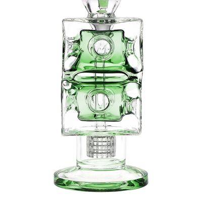 Pulsar Swiss Block Double Stack Bong | Double Swiss Percs & Matrix Perc | Close View