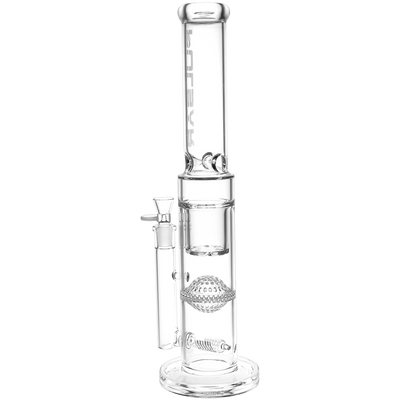 Pulsar Triple Perc Tower Straight Tube Bong | Back View