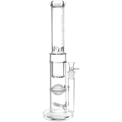 Pulsar Triple Perc Tower Straight Tube Bong | Front View