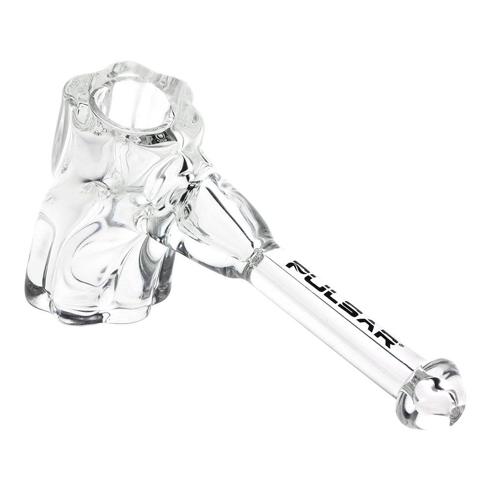 Pulsar Twisted Pillar Hand Pipe | Top & Mouthpiece View