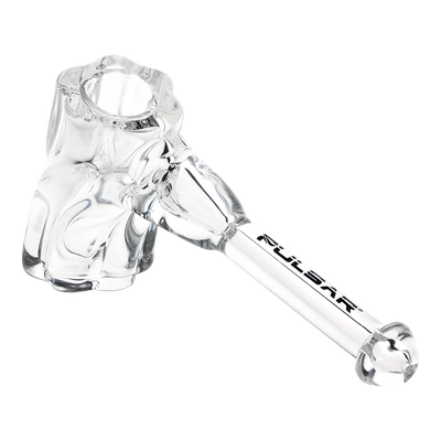 Pulsar Twisted Pillar Hand Pipe | Top & Mouthpiece View