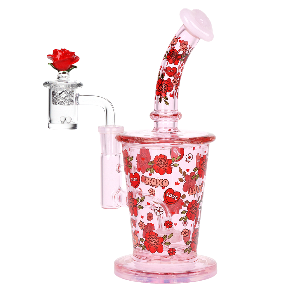 Pulsar Valentine's Rose Dab Rig Set | Back View