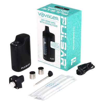 Pulsar Voyager Dry Herb Pod Vape Bar | Packaging & Contents
