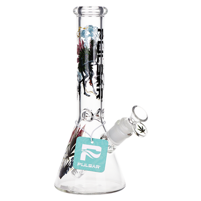 Pulsar Weed Imps Beaker Bong | Front View with Tag