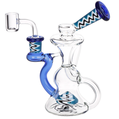 Pulsar Wig Wag Recycler Dab Rig Set | Mini Rig Side View