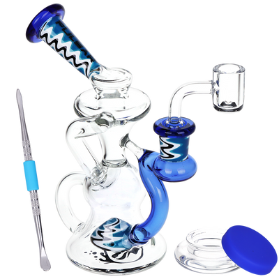Pulsar Wig Wag Recycler Dab Rig Set | Blue