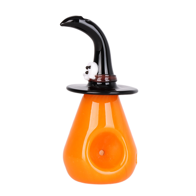 Pumpkin Witch Hand Pipe | Back View