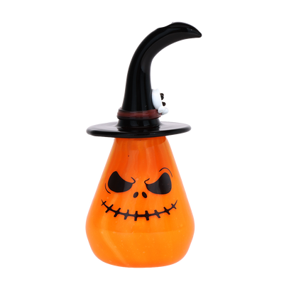 Pumpkin Witch Hand Pipe | Front View
