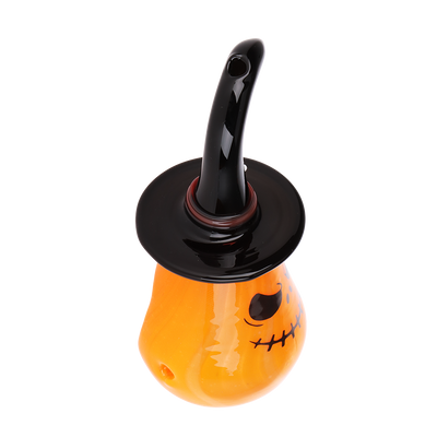 Pumpkin Witch Hand Pipe | Top View