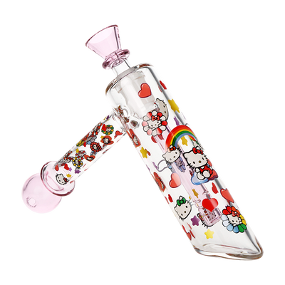 Rainbow Kitty Hammer Bubbler | Front View