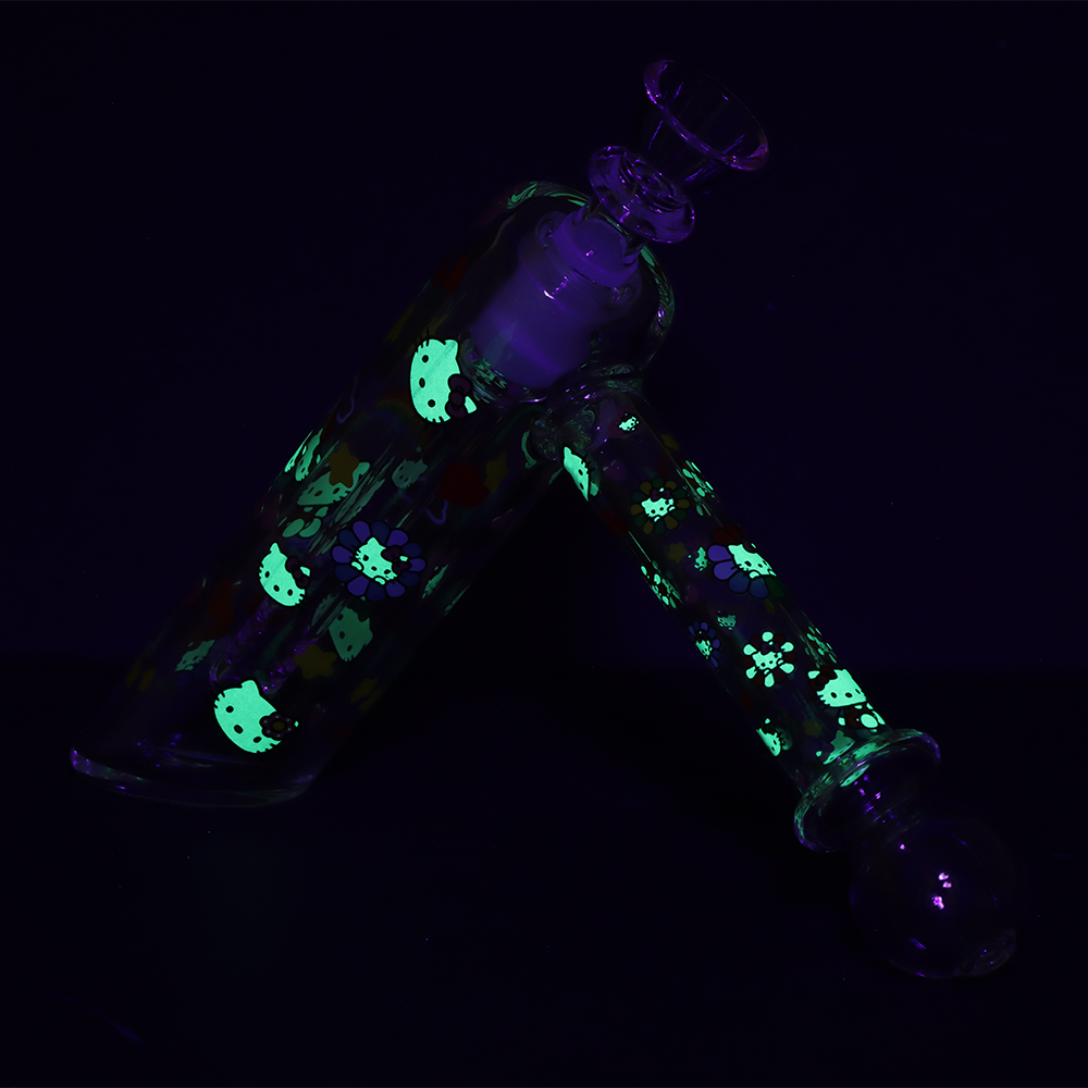 Rainbow Kitty Hammer Bubbler | Glow In The Dark