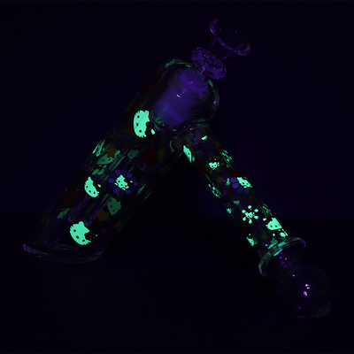 Rainbow Kitty Hammer Bubbler | Glow In The Dark
