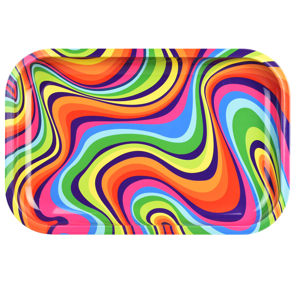 Rainbow Ripple Metal Rolling Tray
