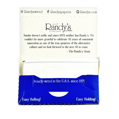 Randy's Wired Rolling Papers | Open Booklet