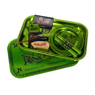 RAW 20th Anniversary Emerald Smoker's Kit | Contents