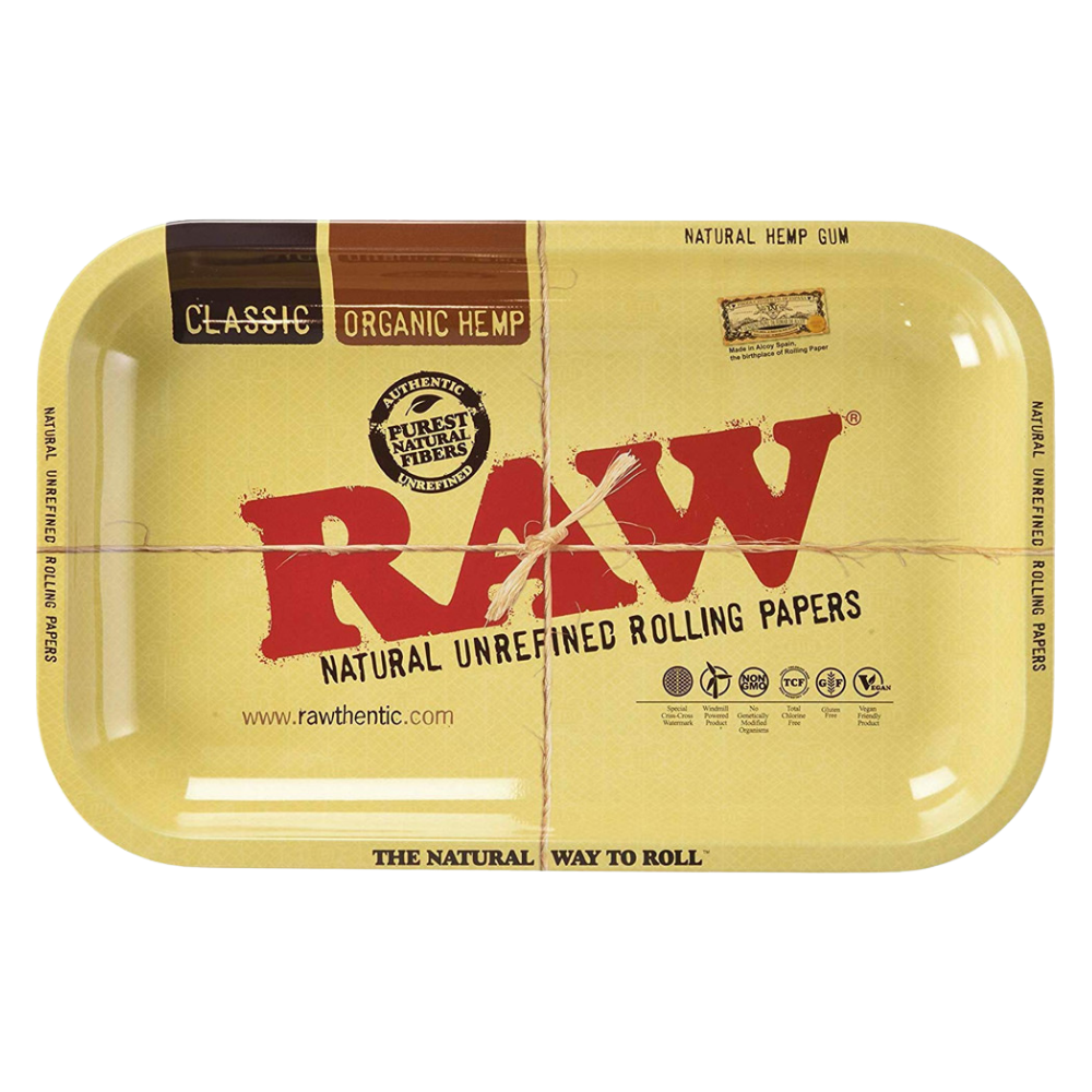 RAW Aluminum High Sided Rolling Tray | Medium