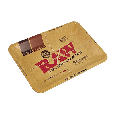 RAW Aluminum High Sided Rolling Tray | Small