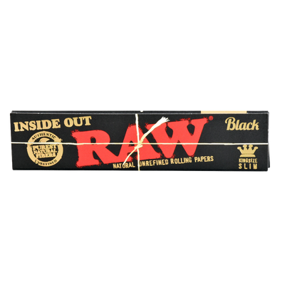 RAW Black Inside Out Rolling Papers | Individual Booklet