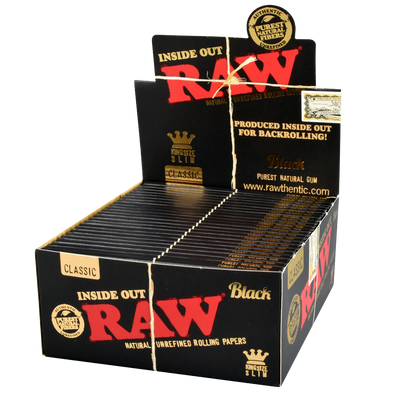 RAW Black Inside Out Rolling Papers | King Size