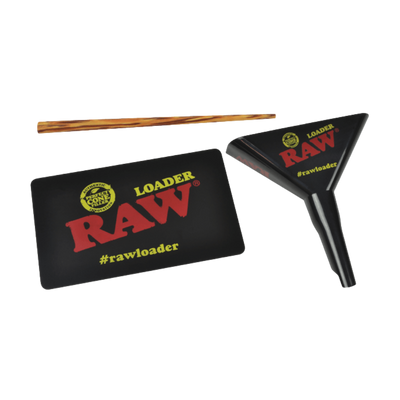 Raw Cone Loader | Funnel, Packing Tool, & Scraping Card