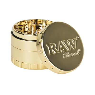 RAW Ethereal Gold-Plated Stainless Steel Grinder | 4pc | 2.25" | Open View