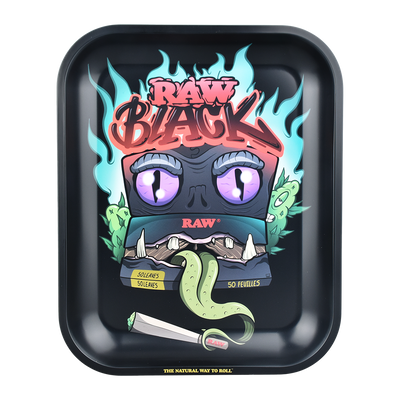 RAW Metal Rolling Tray | Paper Monster | Front View