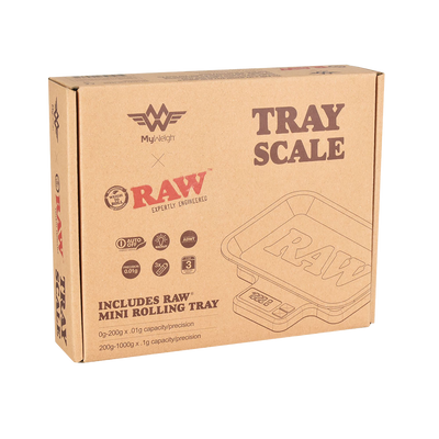 RAW x MyWeigh Tray Scale | Packaging