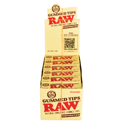 RAW Natural Perforated Gummed Tips | Full Box