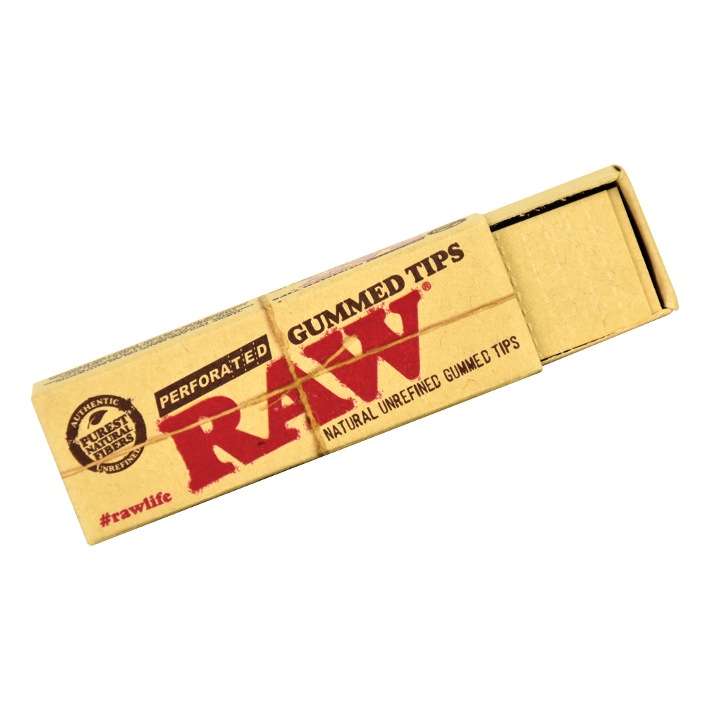 RAW Natural Perforated Gummed Tips | Individual Pack