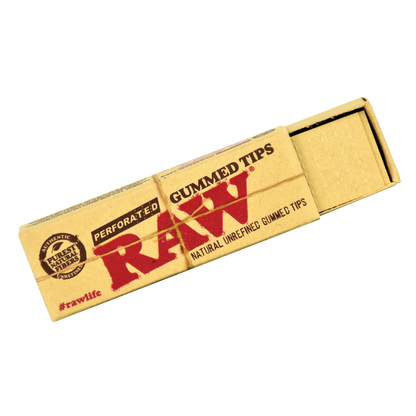 RAW Natural Perforated Gummed Tips | Individual Pack