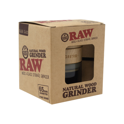 RAW Natural Wood Grinder & Stash Jar | Packaging