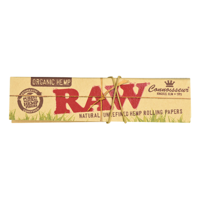 RAW Organic Connoisseur Rolling Papers & Tips | Individual Booklet