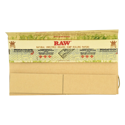 RAW Organic Connoisseur Rolling Papers & Tips | Open Booklet