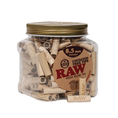 RAW Uncoated Tree Tips | 8.5mm Diameter | Bulk Jar