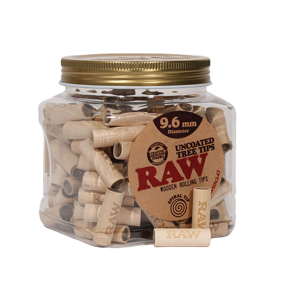 RAW Uncoated Tree Tips | 9.6mm Diameter | Bulk Jar