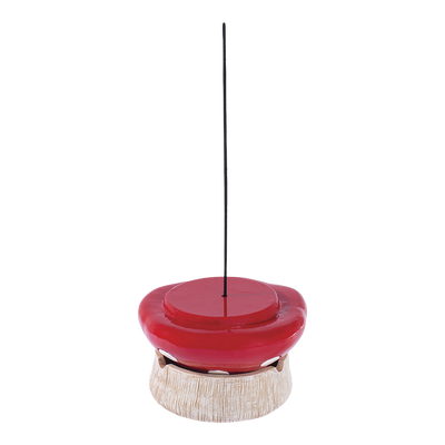 2-in-1 Red Mushroom Covered Ashtray | Incense Burner