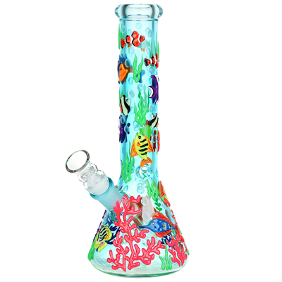 Reef Riot Glow Beaker Bong | Front View