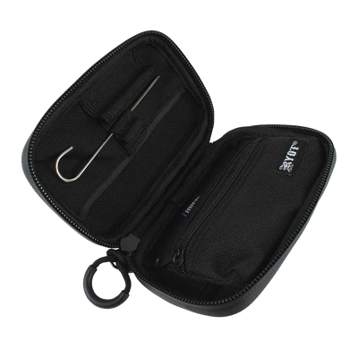 RYOT SmellSafe Hard Shell Krypto-Kit | Open View with Poker Tool
