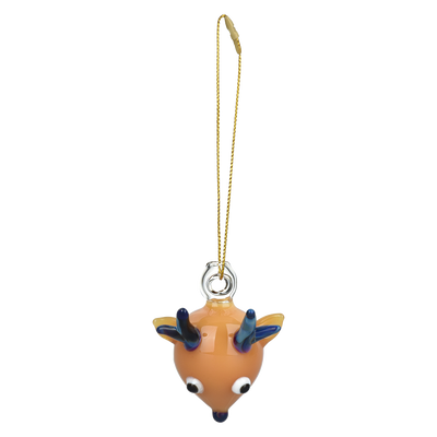 Santa's Secret Hangable Ornament Hand Pipe | Reindeer | Front View